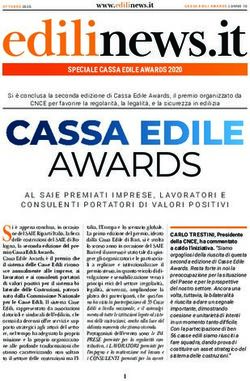 CASSA EDILE AWARDS SPECIALE CASSA EDILE AWARDS 2020