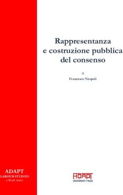 Rappresentanza e costruzione pubblica del consenso - ADAPT LABOUR STUDIES