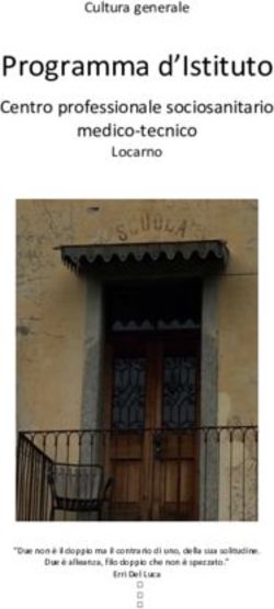 Programma d'Istituto Centro professionale sociosanitario medico-tecnico - Cultura generale