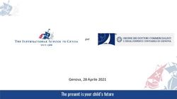 The present is your child's future - Genova, 28 Aprile 2021 per - ODCEC Genova