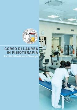 CORSO DI LAUREA IN FISIOTERAPIA - Facoltà di Medicina e Chirurgia - Università Vita-Salute San ...