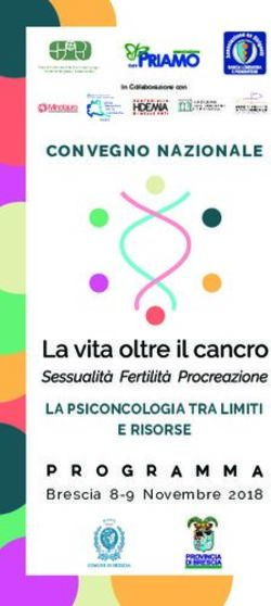CONVEGNO NAZIONALE - La PsiconcoLogia tra Limiti e risorse Brescia 8-9 Novembre 2018