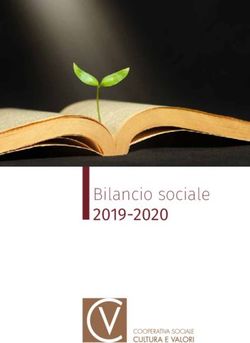 Bilancio sociale 2019-2020 - Cooperativa Sociale Cultura e ...