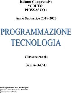 "CRUTO" PIOSSASCO 1 Istituto Comprensivo Anno Scolastico 2019-2020 - Classe seconda Sez. A-B-C-D