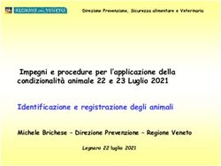 Impegni e procedure per l'applicazione della condizionalit&agrave; animale 22 e 23 Luglio 2021 Identificazione e registrazione degli animali