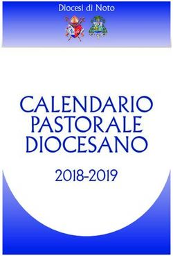 CALENDARIO PASTORALE DIOCESANO 2018-2019 - Diocesi di Noto