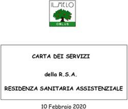CARTA DEI SERVIZI RESIDENZA SANITARIA ASSISTENZIALE - della R.S.A. 10 Febbraio 2020 - IL MELO