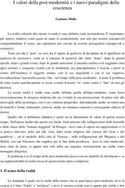 I valori della post-modernità e i nuovi paradigmi della