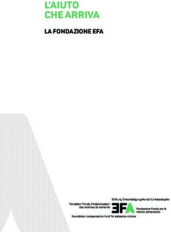 L'AIUTO CHE ARRIVA LA FONDAZIONE EFA - Stiftung EFA