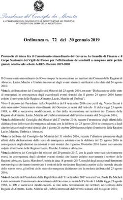 Presidenza del Consiglio dei Ministri - Sisma 2016
