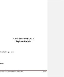 Carta dei Servizi 2017 Regione Umbria - Il nostro impegno con te bozza