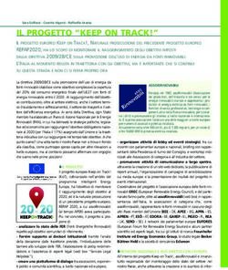 IL PROGETTO "KEEP ON TRACK!"