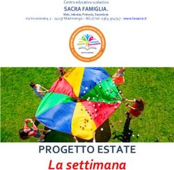 La settimana PROGETTO ESTATE - SACRA FAMIGLIA - Scuola Sacra Famiglia Martinengo