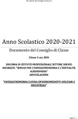 Anno Scolastico 2020-2021 - Documento del Consiglio di Classe - Carlo Porta