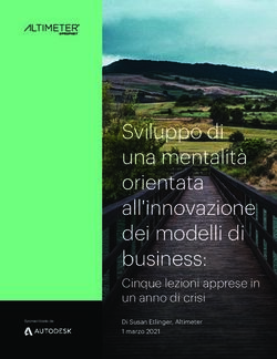 Sviluppo di una mentalit&agrave; orientata all'innovazione dei modelli di business: Cinque lezioni apprese in un anno di crisi