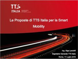 Le Proposte di TTS Italia per la Smart Mobility - Ing. Olga Landolfi Segretario Generale TTS Italia Roma, 11 Luglio 2019