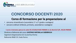 CONCORSO DOCENTI 2020 - Corso di formazione per la preparazione al