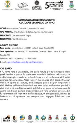 CURRICULUM DELL'ASSOCIAZIONE CULTURALE LEONARDO DA VINCI