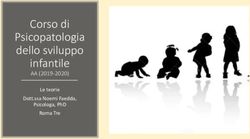 Corso di Psicopatologia dello sviluppo infantile - AA (2019-2020) Le teorie Dott.ssa Noemi Faedda, EPC