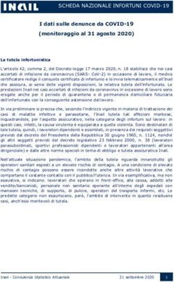 SCHEDA NAZIONALE INFORTUNI COVID-19 - Inail