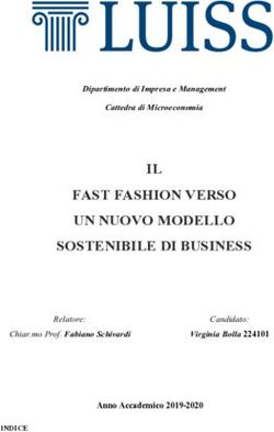 IL FAST FASHION VERSO UN NUOVO MODELLO SOSTENIBILE DI BUSINESS - Dipartimento di Impresa e Management Cattedra di Microeconomia