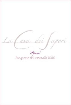 Menu' Stagione dei cristalli 2019 - La Cava dei Sapori