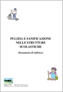 PULIZIA E SANIFICAZIONE NELLE STRUTTURE SCOLASTICHE - Documento di indirizzo - Asl To5