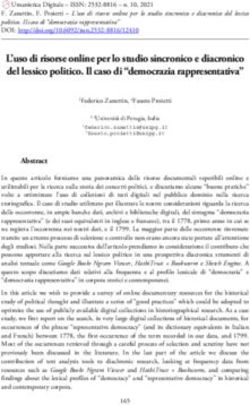 L'uso di risorse online per lo studio sincronico e diacronico del lessico politico. Il caso di "democrazia rappresentativa"