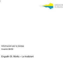 Informazioni per la stampa Inverno 08/09 Engadin St. Moritz - Le tradizioni