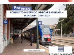 CONTRATTO DI SERVIZIO REGIONE BASILICATA - TRENITALIA 2015-2023 - Potenza, 1 agosto 2017