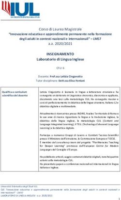 INSEGNAMENTO Laboratorio di Lingua Inglese - a.a. 2020/2021 - IUL