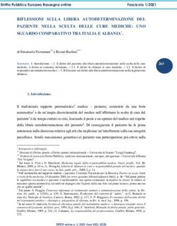 RIFLESSIONI SULLA LIBERA AUTODETERMINAZIONE DEL PAZIENTE NELLA SCELTA DELLE CURE MEDICHE: UNO SGUARDO COMPARATIVO TRA ITALIA E ALBANIA*.