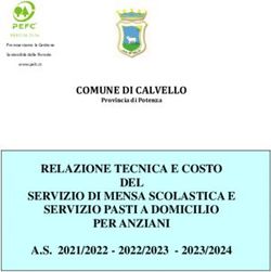 RELAZIONE TECNICA E COSTO DEL SERVIZIO DI MENSA SCOLASTICA E SERVIZIO ...