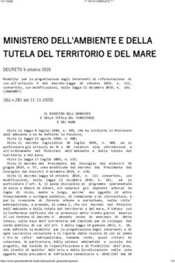 MINISTERO DELL'AMBIENTE E DELLA TUTELA DEL TERRITORIO E DEL MARE - Sport e Impianti