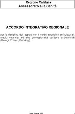 ACCORDO INTEGRATIVO REGIONALE - Assessorato alla Sanità