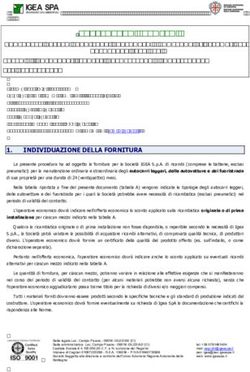 CAPITOLATO TECNICO - IGEA SPA