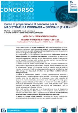 Corso di preparazione al concorso per la - MAGISTRATURA ORDINARIA e SPECIALE (T.A.R.)