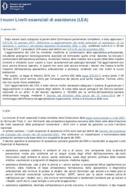 I nuovi Livelli essenziali di assistenza (LEA) - Camera dei ...