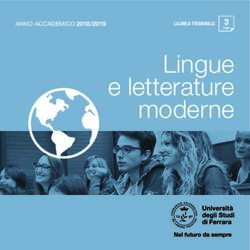 Lingue e letterature moderne - ANNO ACCADEMICO 2018/2019 - Unife