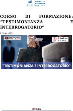 CORSO "TESTIMONIANZA INTERROGATORIO" - DI