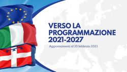 VERSO LA PROGRAMMAZIONE - 2021-2027 Aggiornamenti al 20 febbraio 2021 - Piemonte ...