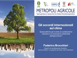 Gli accordi internazionali sul clima - Federico Brocchieri Esperto di cambiamento climatico, Fondazione Cariplo