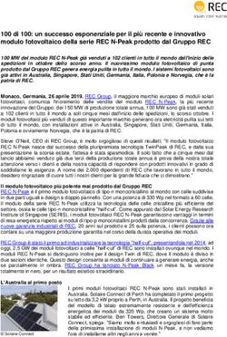 100 di 100: un successo esponenziale per il più recente e innovativo modulo fotovoltaico della serie REC N-Peak prodotto dal Gruppo REC