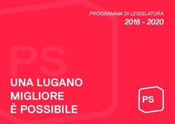 UNA LUGANO MIGLIORE È POSSIBILE 2016 - 2020 PROGRAMMA DI LEGISLATURA - Partito ...