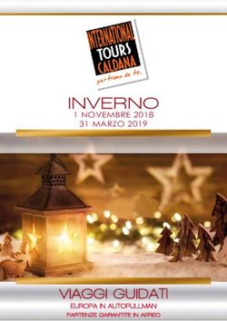 INVERNO 1 NOVEMBRE 2018 - VIAGGI GUIDATI - Caldana International
