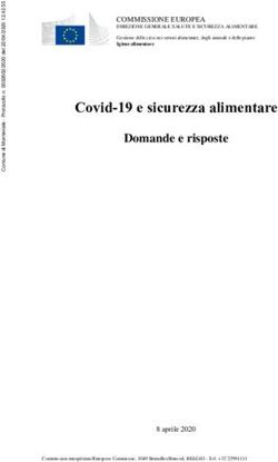 Covid-19 e sicurezza alimentare - Domande e risposte - Sito ...