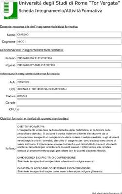 Università degli Studi di Roma "Tor Vergata" Scheda Insegnamento/Attività Formativa