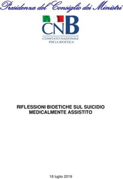 Presidenza del Consiglio dei Ministri - RIFLESSIONI BIOETICHE SUL SUICIDIO MEDICALMENTE ASSISTITO