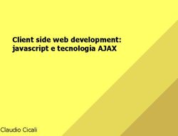 Client side web development: javascript e tecnologia AJAX - Claudio Cicali