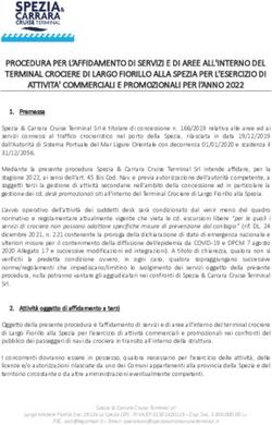 PROCEDURA PER L'AFFIDAMENTO DI SERVIZI E DI AREE ALL'INTERNO DEL TERMINAL CROCIERE DI LARGO FIORILLO ALLA SPEZIA PER L'ESERCIZIO DI ATTIVITA' ...